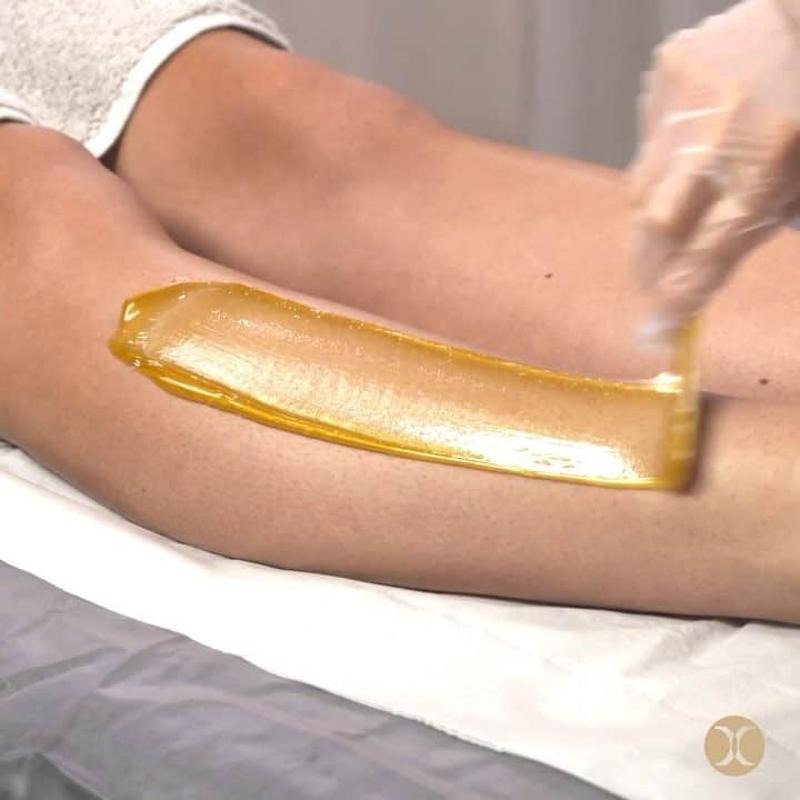 Eyebrow threading treatment close-up at Threading Station East Grinstead